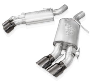 Chevrolet Camaro Performance Exhaust - Stainless Works - Axle Back 4in Quad Tips - Black - `16-`21